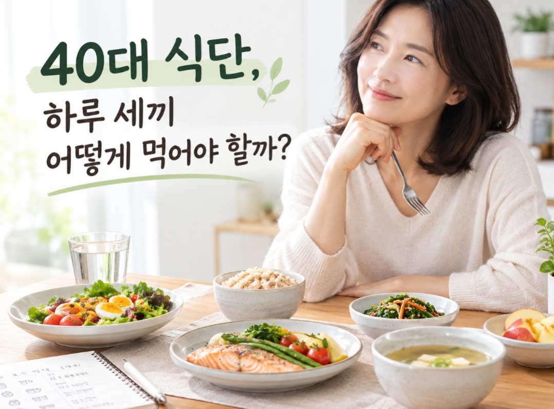 40대 식단 하루 세끼 어떻게 먹어야 할까?