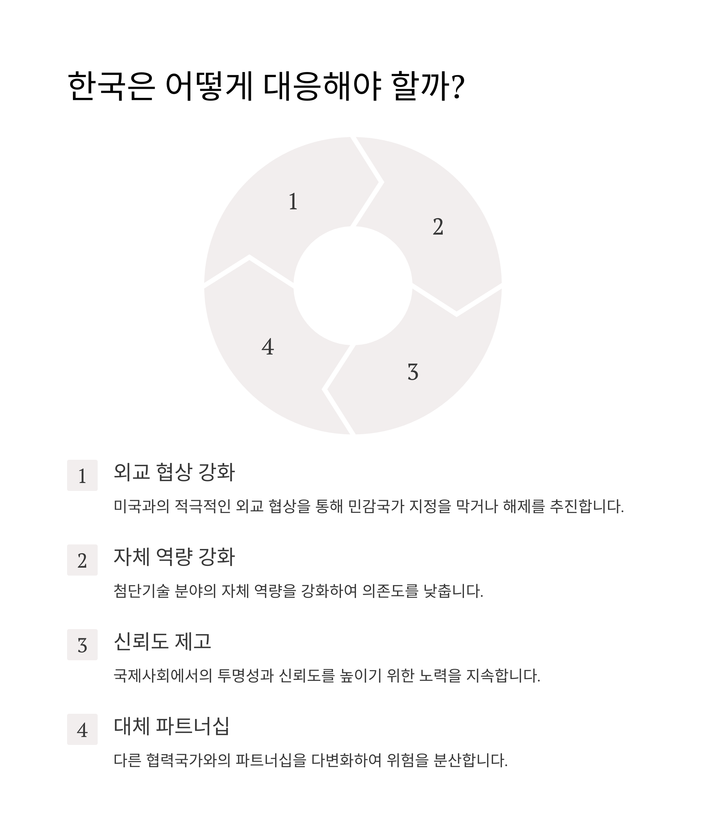 한국의 대응 전략