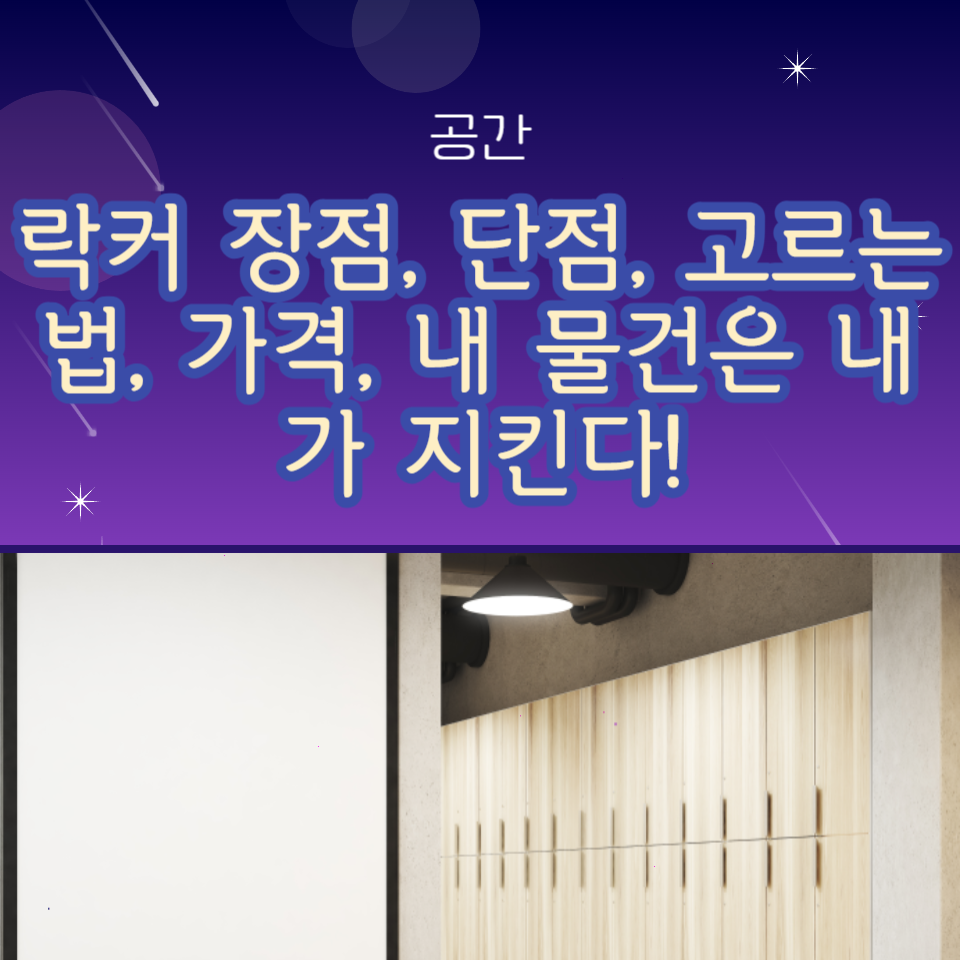 락커 장점, 단점, 고르는법, 가격, 내 물건은 내가 지킨다!