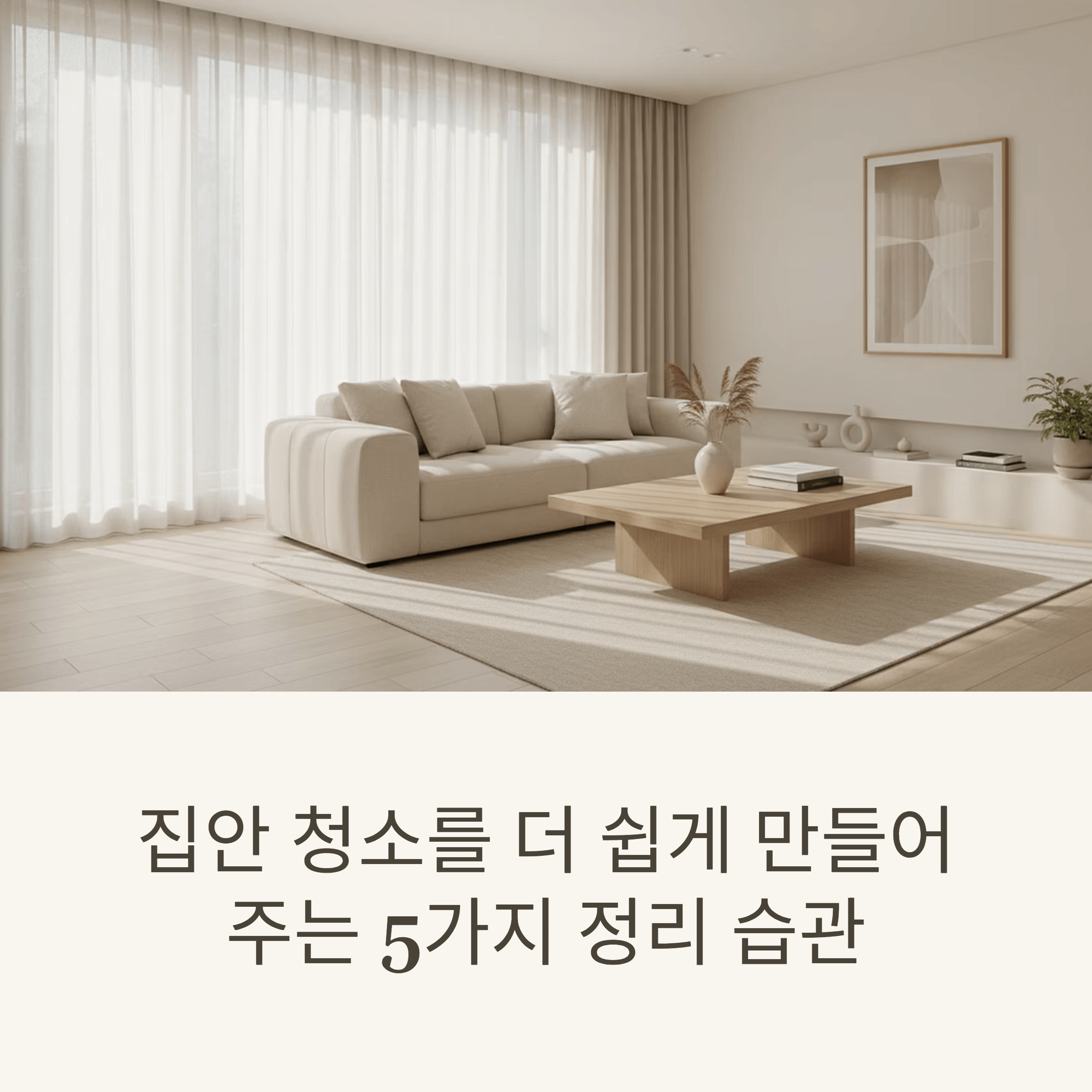 집안 청소를 더 쉽게 만들어주는 5가지 정리 습관