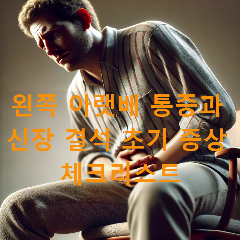 왼쪽 아랫배 통증과 신장 결석 초기 증상 체크리스트