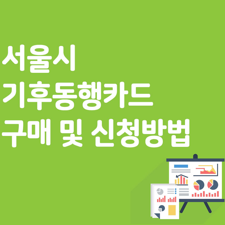 서울시 기후동행카드 구매 및 신청방법