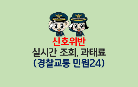 신호위반 실시간 조회 과태료