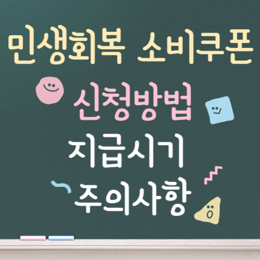 민생회복 소비쿠폰 신청방법