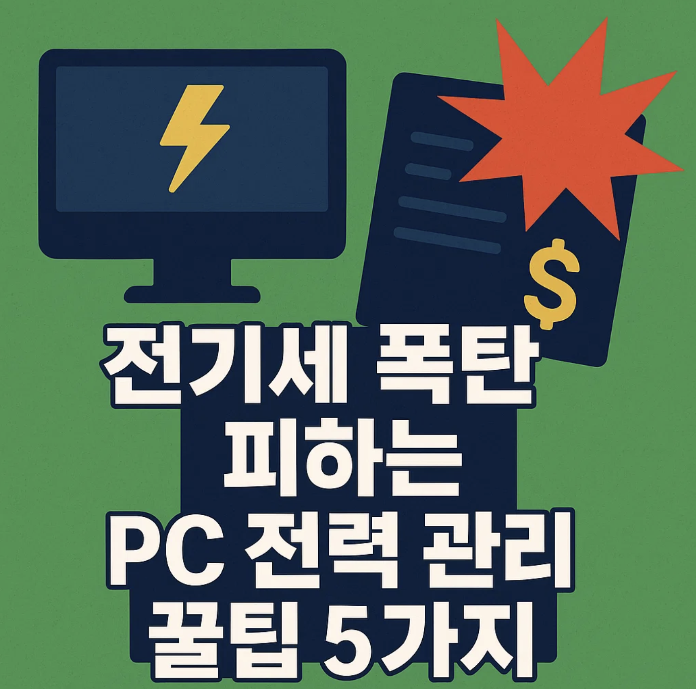 전기세 폭탄 피하는 PC 전력 관리 꿀팁 5가지