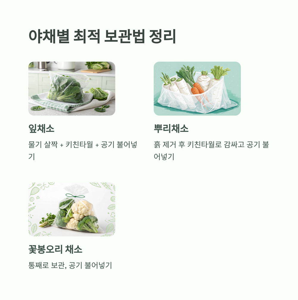 야채별 비닐봉지 보관 꿀팁