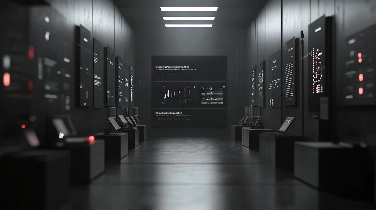 AI 인프라 ETF 비교 인포그래픽, 현대적이고 미래적인 분위기, 동적인 조명 강조