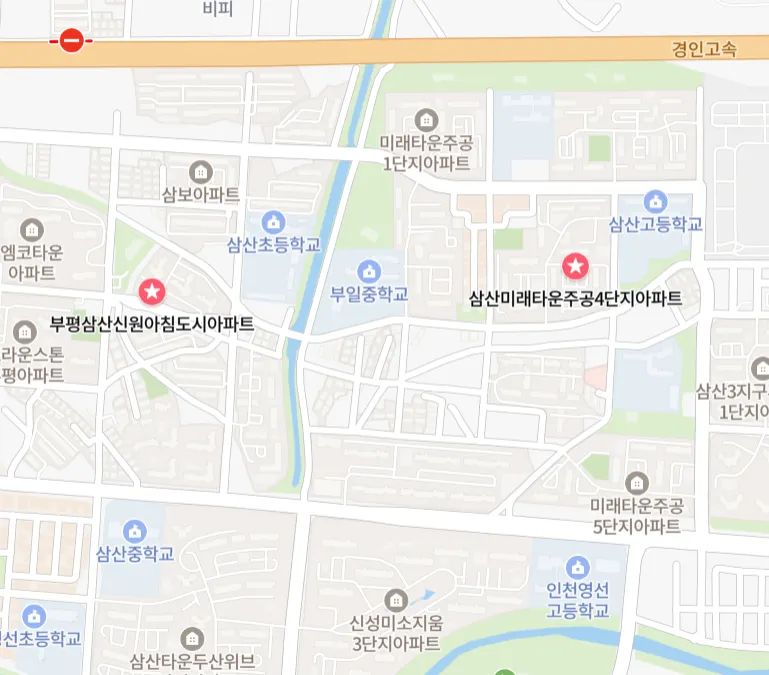 삼산동 아파트 위치 사진