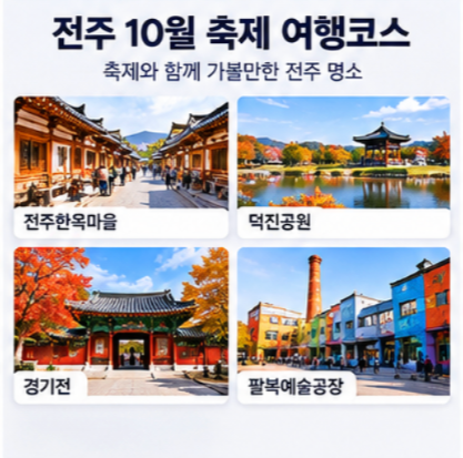 10월 축제 best 10 찾을 때 전주 여행코스 짜는 방법