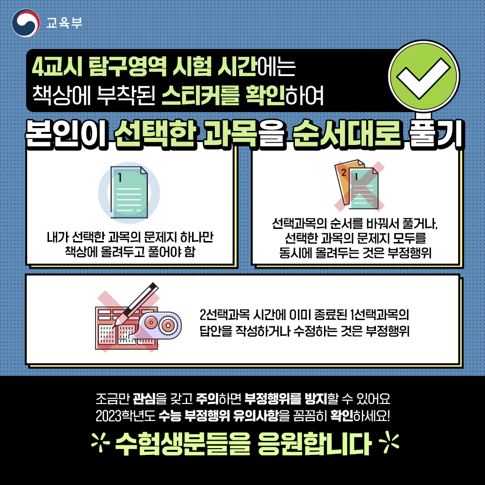 4교시 탐구영역 시험 방법 설명 자료