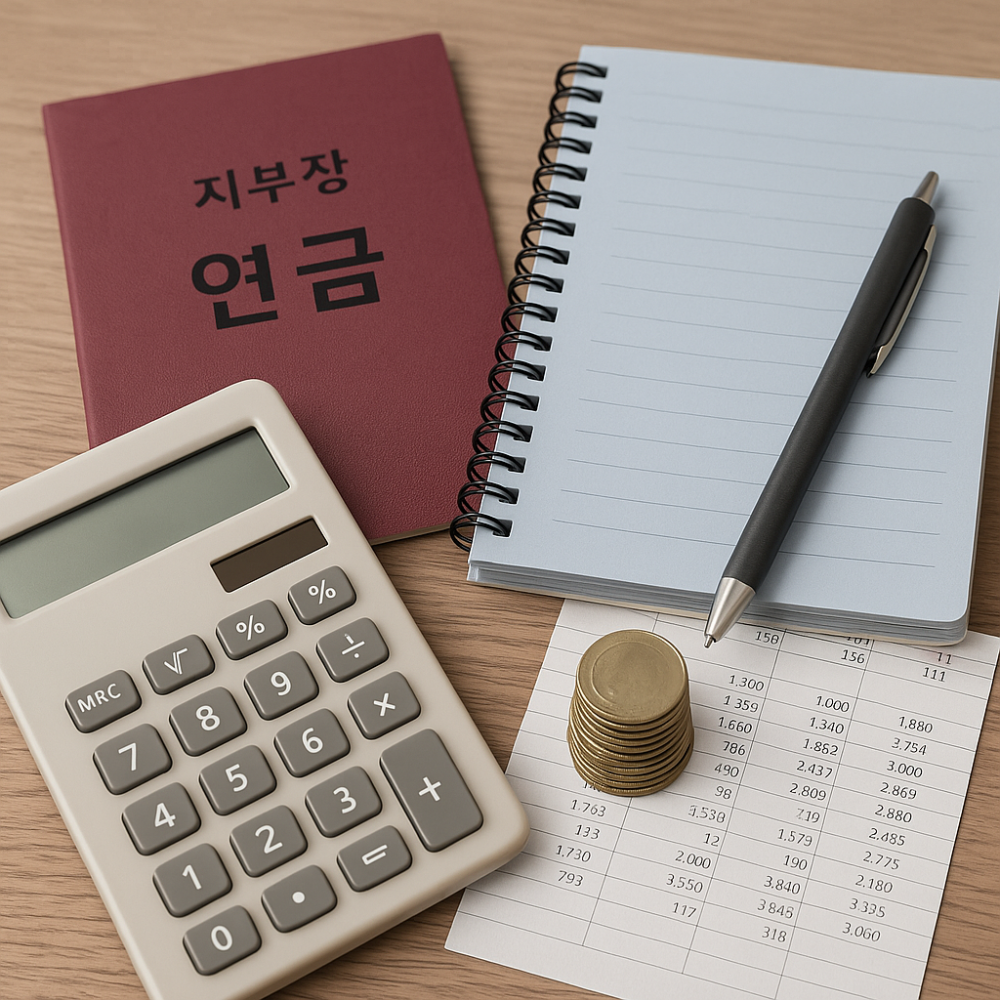 계산기-국민연금을-기록한-노트