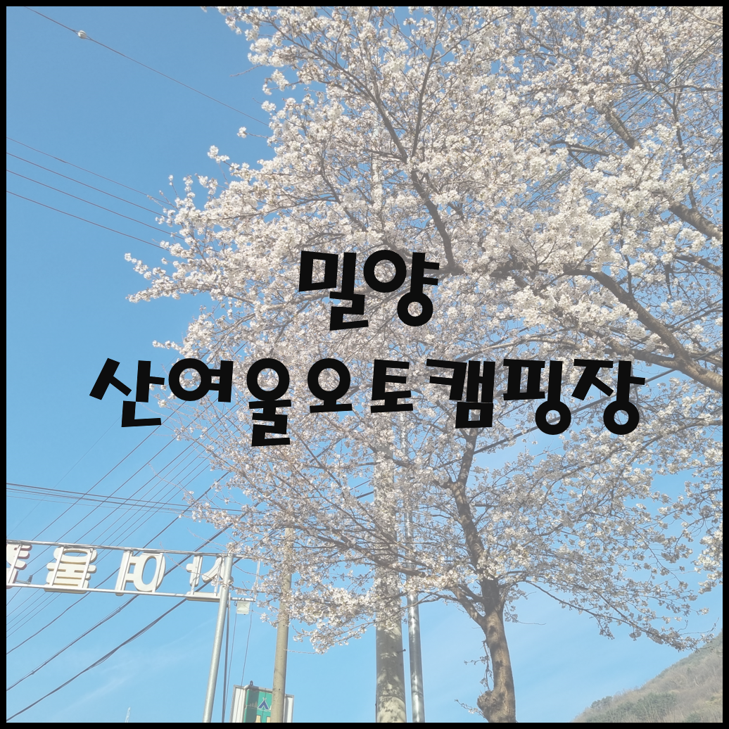 밀양 산여울캠핑장