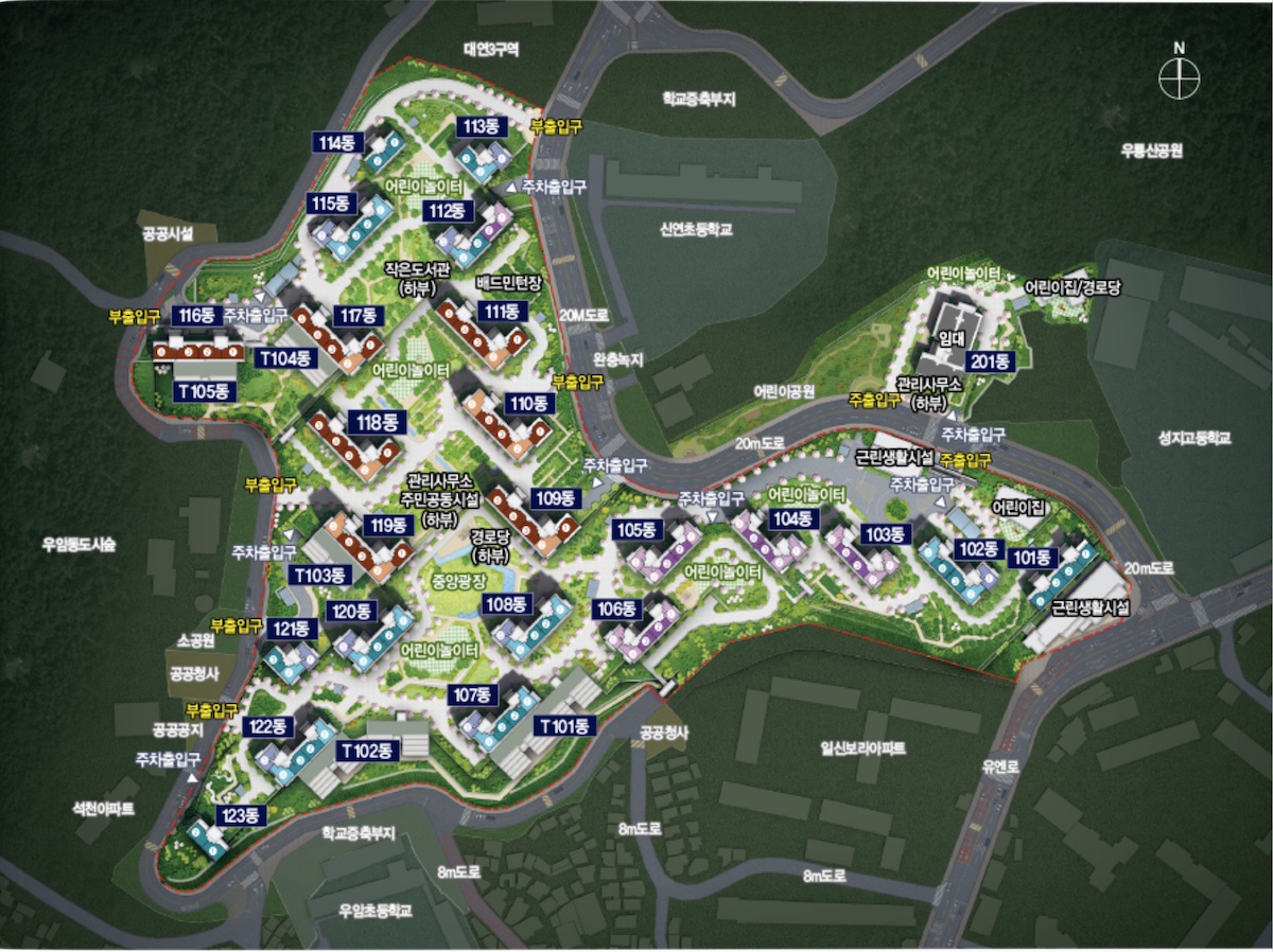 동・호수 배치 조감도