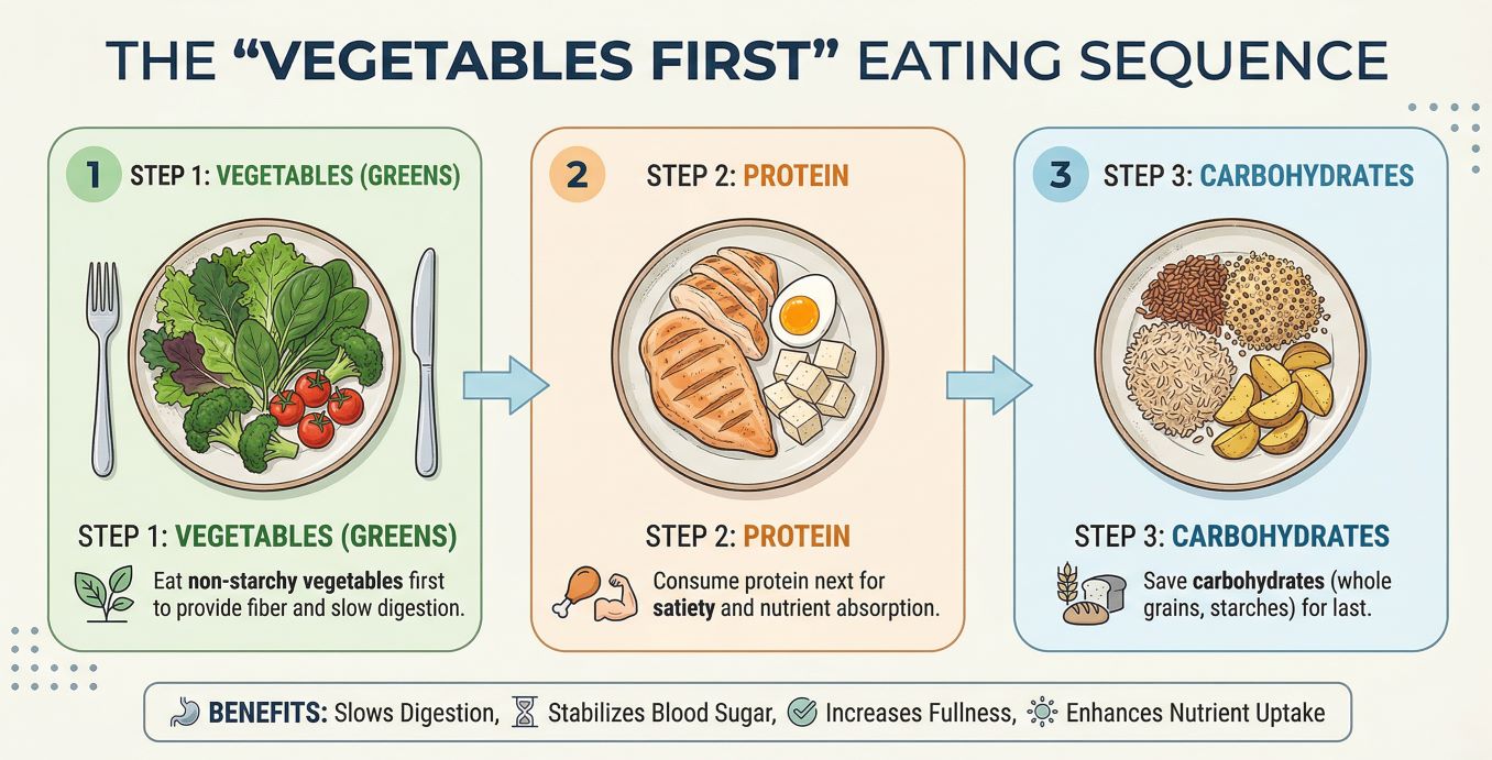 혈당 스파이크를 줄이는 3단계 식사법