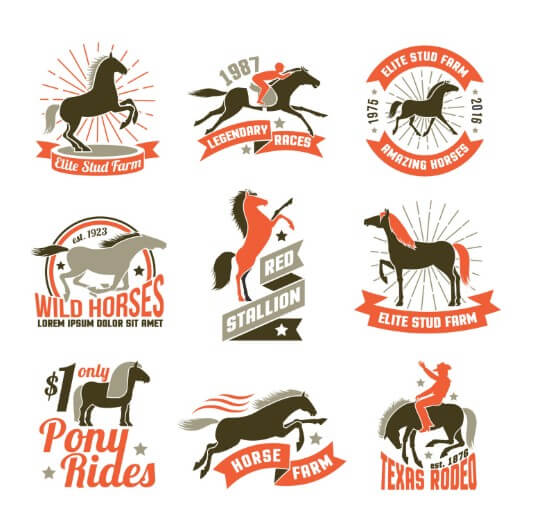 말과 스포츠를 상징하는 모습