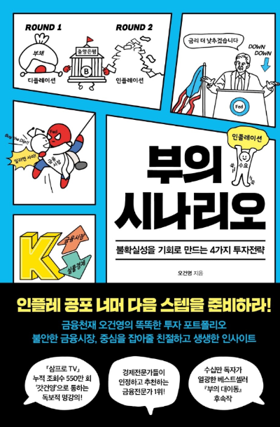 부의 시나리오 책 표지 이미지, 불확실성을 기회로 바꾸는 4가지 투자 전략을 담은 재테크 도서