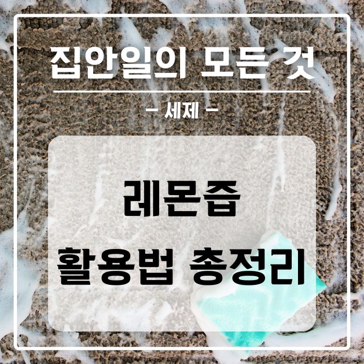 레몬즙 활용법 총정리