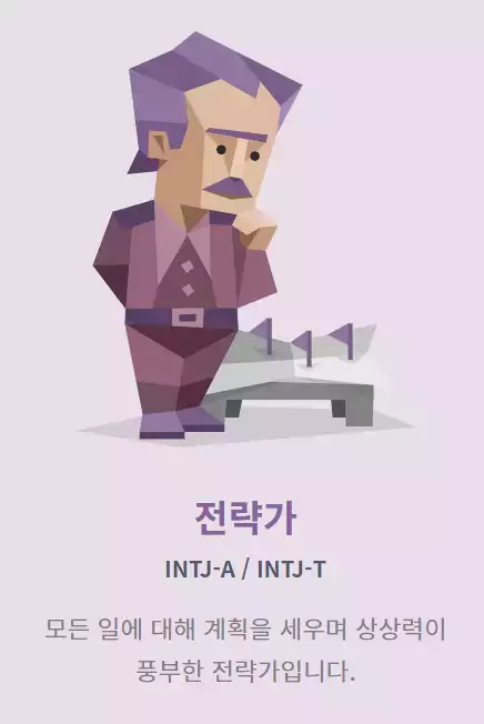 INTJ에 관한 MBTI 내용에 관한 사진이다.