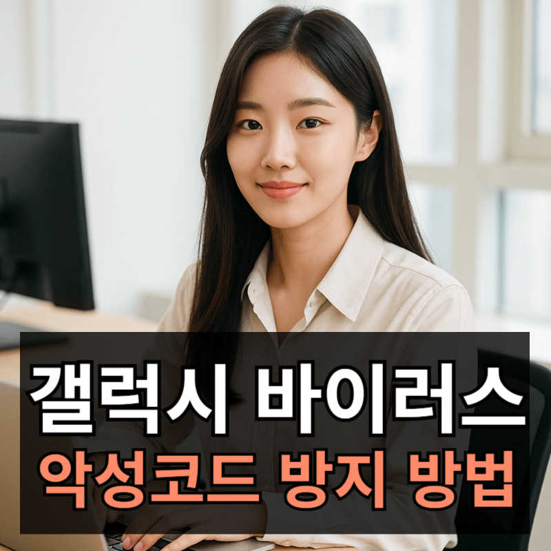 갤럭시 바이러스 악성코드 예방 방지 방법