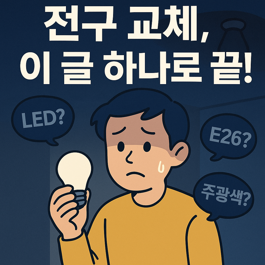 전구 교체, 5분만 투자하면 월 전기세 3천원 아끼는 방법