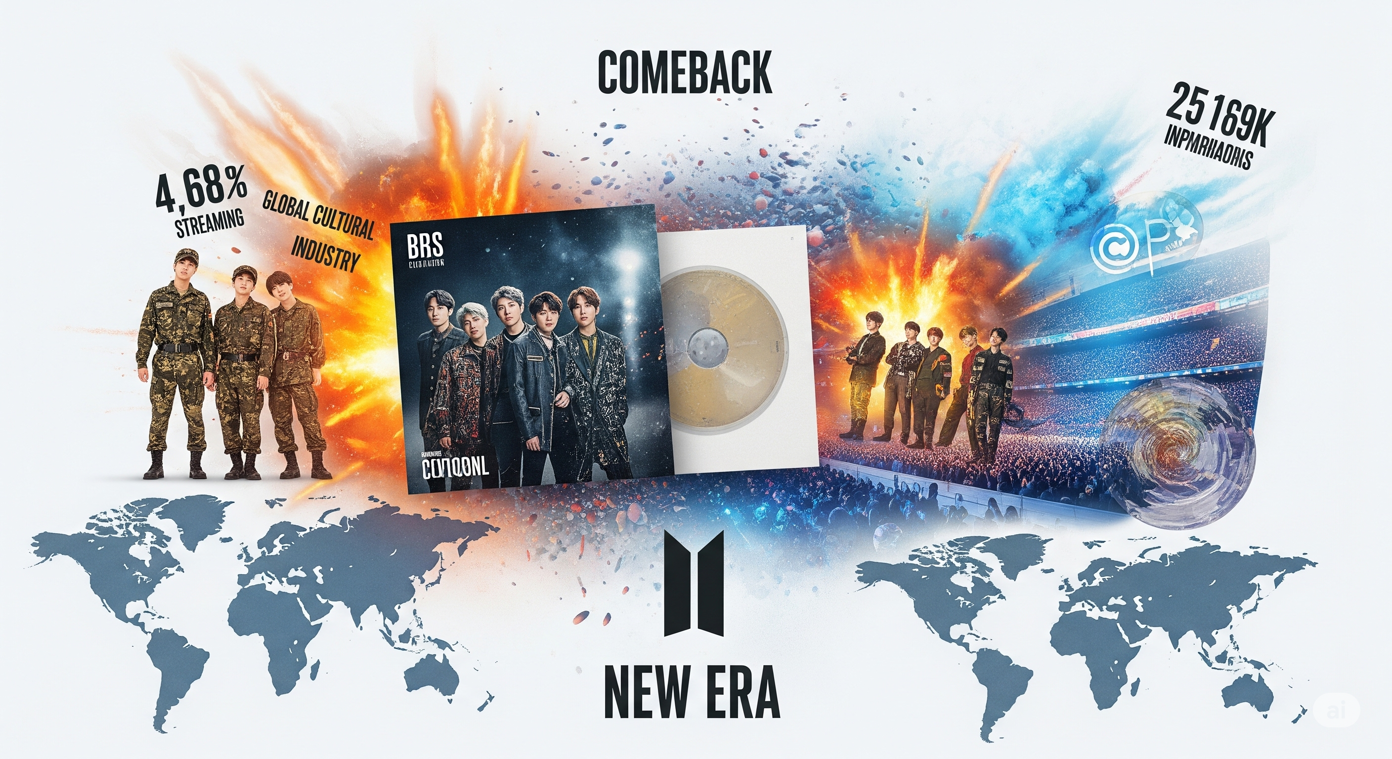 "BTS 컴백, 새로운 시대의 서막"에 대한 이미지입니다.