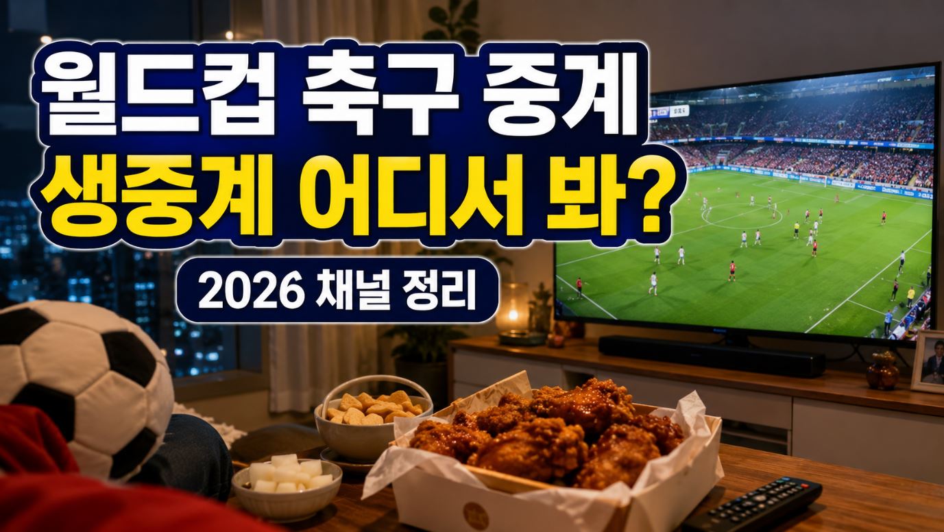 월드컵 축구 중계방송 생중계 어디서 보나요 2026