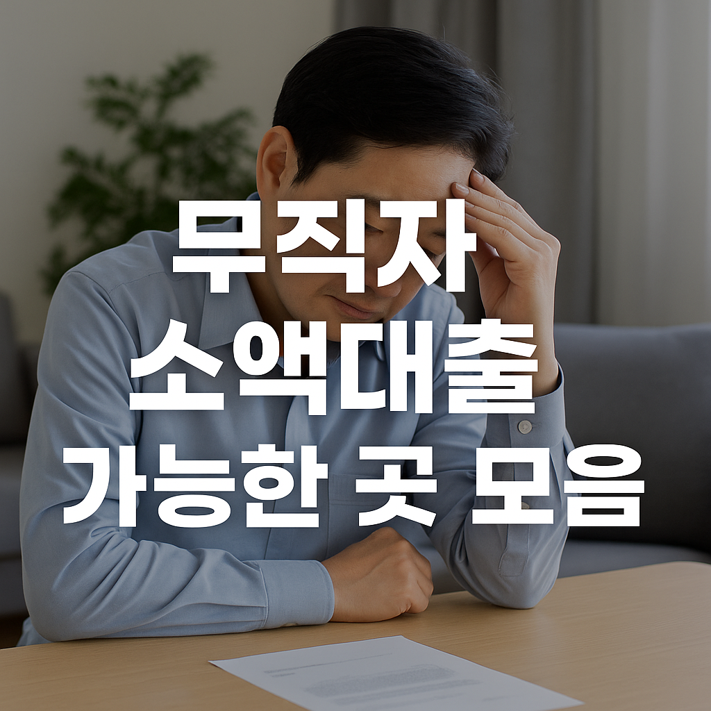 무직자 소액대출 가능한 곳 모음