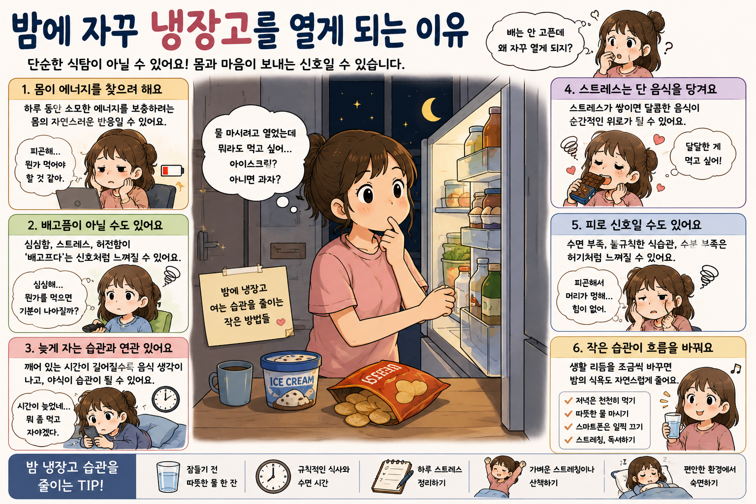 밤에 자꾸 냉장고를 열게 되는 이유