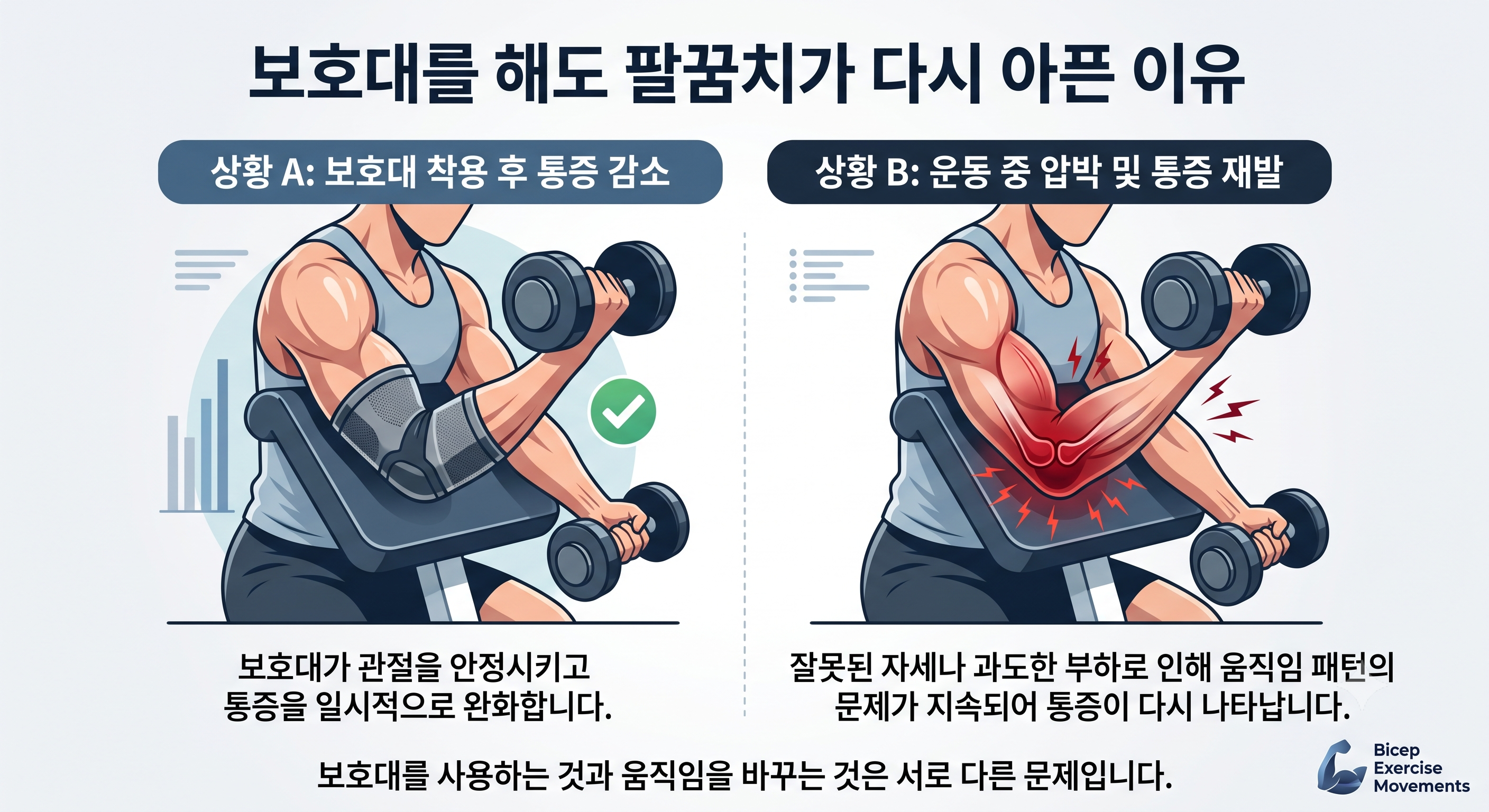 보호대를 해도 손목이 다시 아픈 이유
