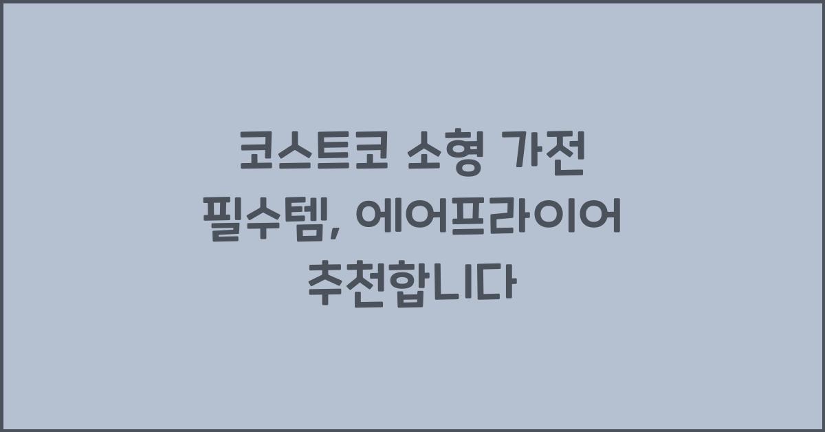 코스트코 소형 가전
