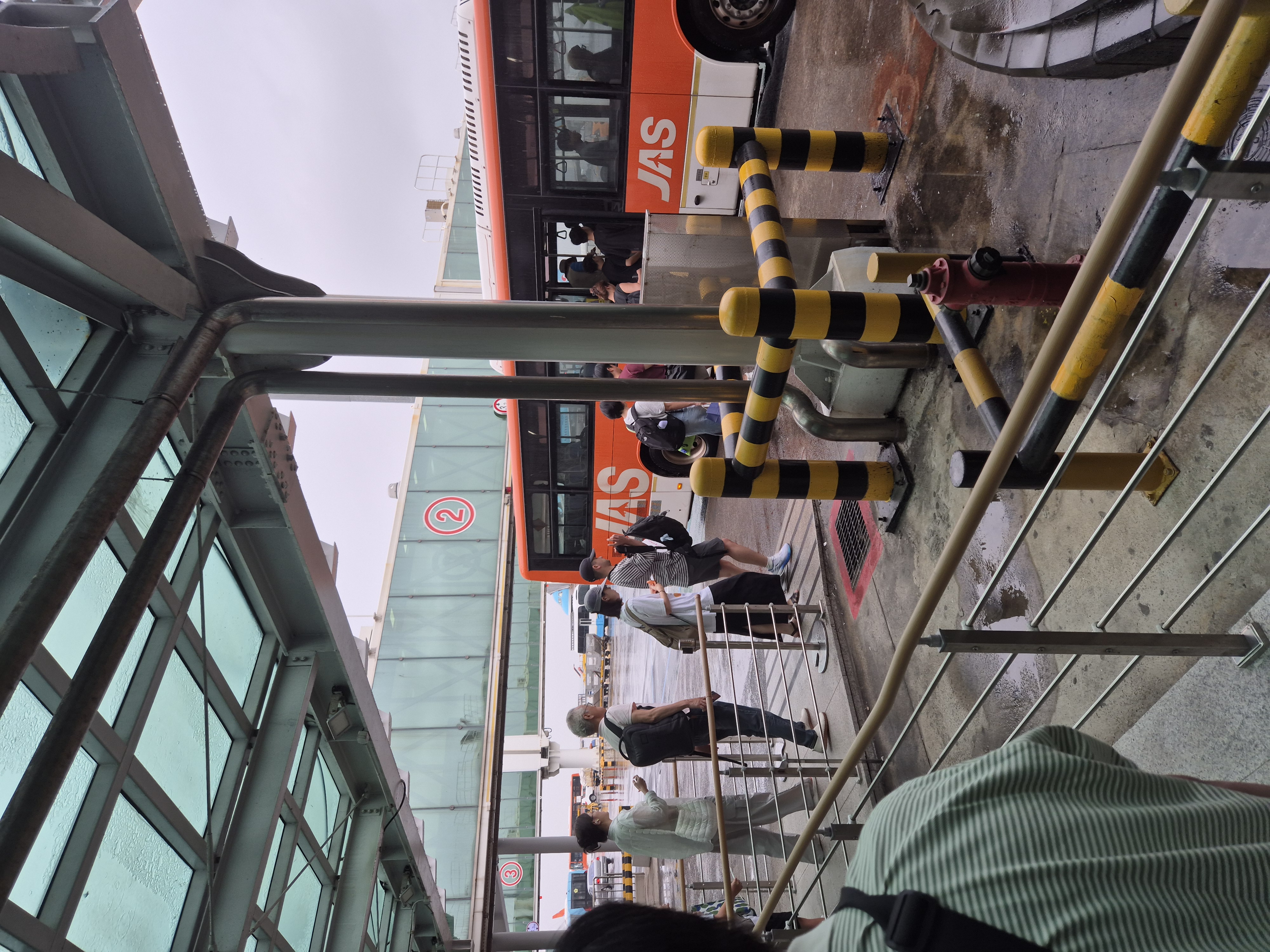 제주도 협재해수욕장에서 공항가는길. 폭우