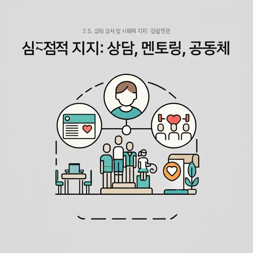 청소년 한부모 가정의 심리 정서 지원을 위한 상담, 멘토링, 공동체 활동 모습.