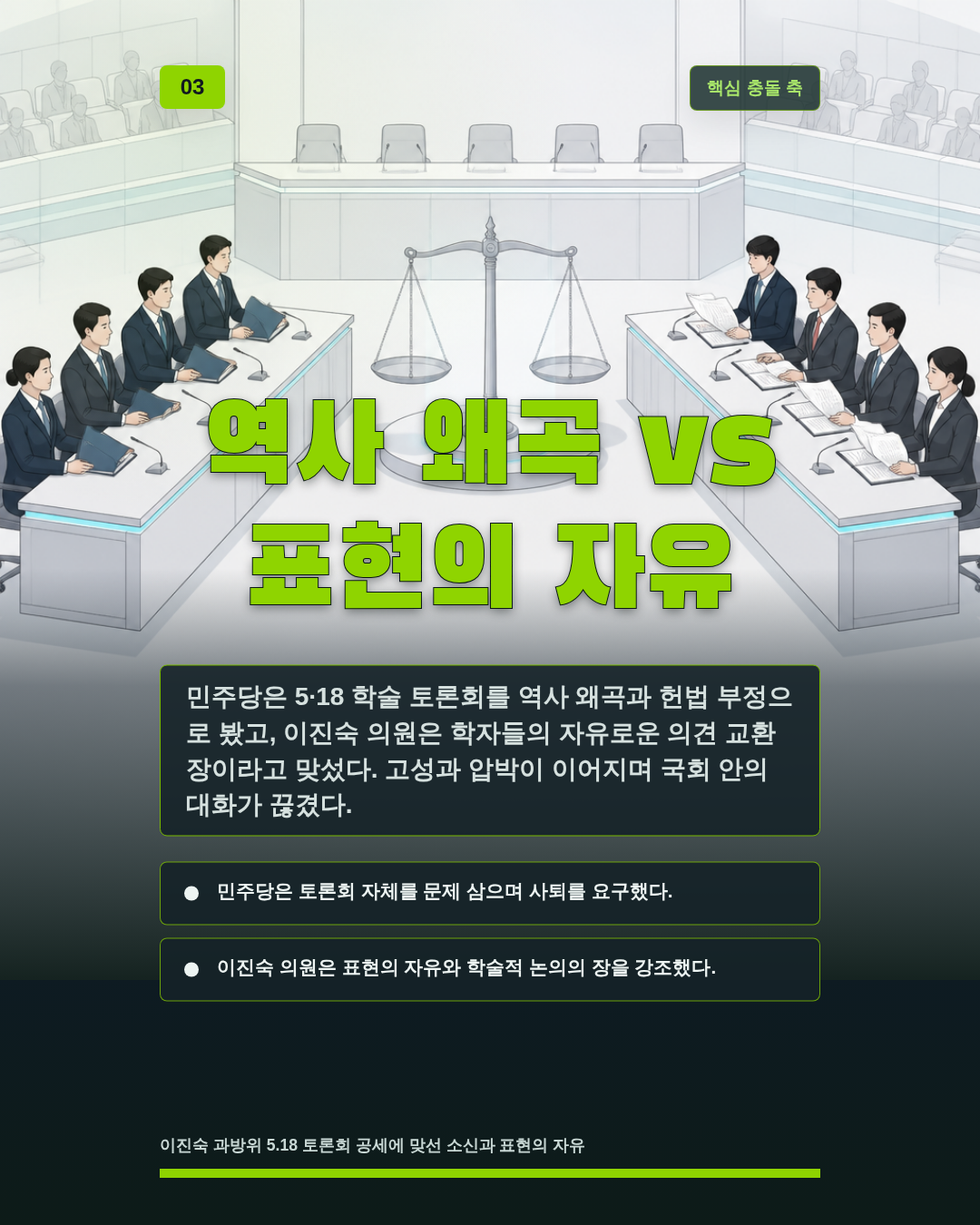 역사 왜곡 vs 표현의 자유