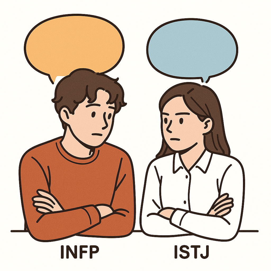INFP 남자와 ISTJ 여자, 정반대 성향 커플의 연애와 이별 심리