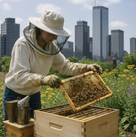 도시 속 꿀벌 보호 실천 사례 - 콘크리트 위의 자연을 지키는 사람들 관련 사진