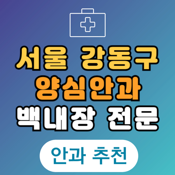 서울 강동구 백내장 전문 병원 List 수술 잘하는 안과 추천