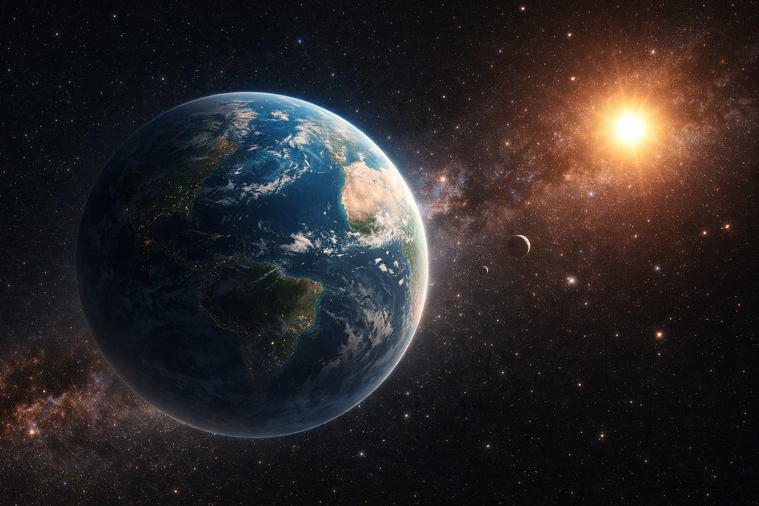 [AI 생성] 골디락스 존에 위치한 생명체 거주 가능 행성