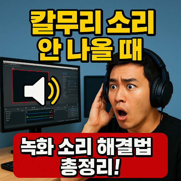 칼무리 소리 안나옴 썸네일 이미지입니다.