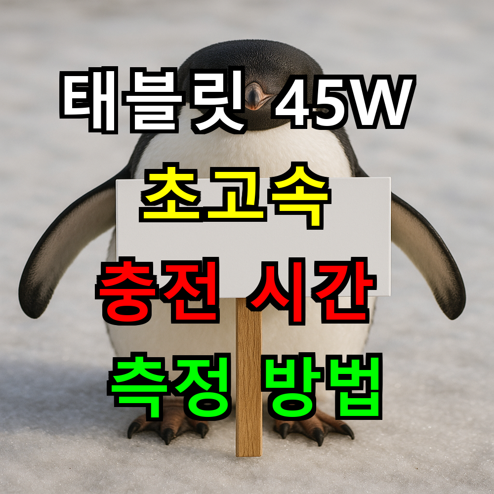 45W 초고속 충전 시간 정확히 측정하는 방법은?