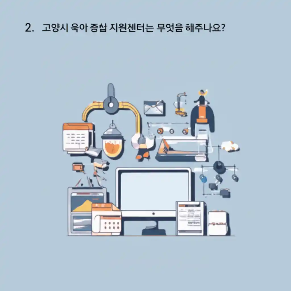 고양시 육아 종합 지원센터의 육아 상담, 교육 프로그램, 보육 정보 제공 등 주요 기능.