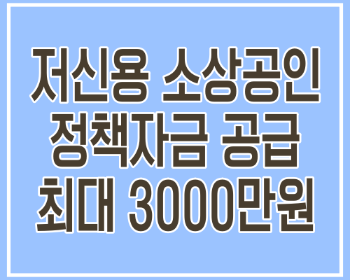 저신용 소상공인 정책자금 공급 29일부터 최대 3000만원
