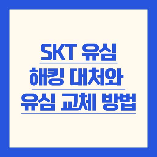 SKT 유심 해킹 대처와 유심 교체 방법