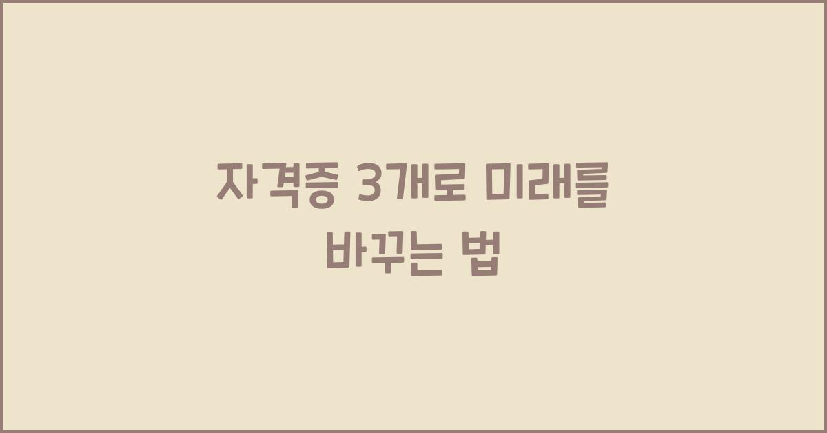 자격증 3개