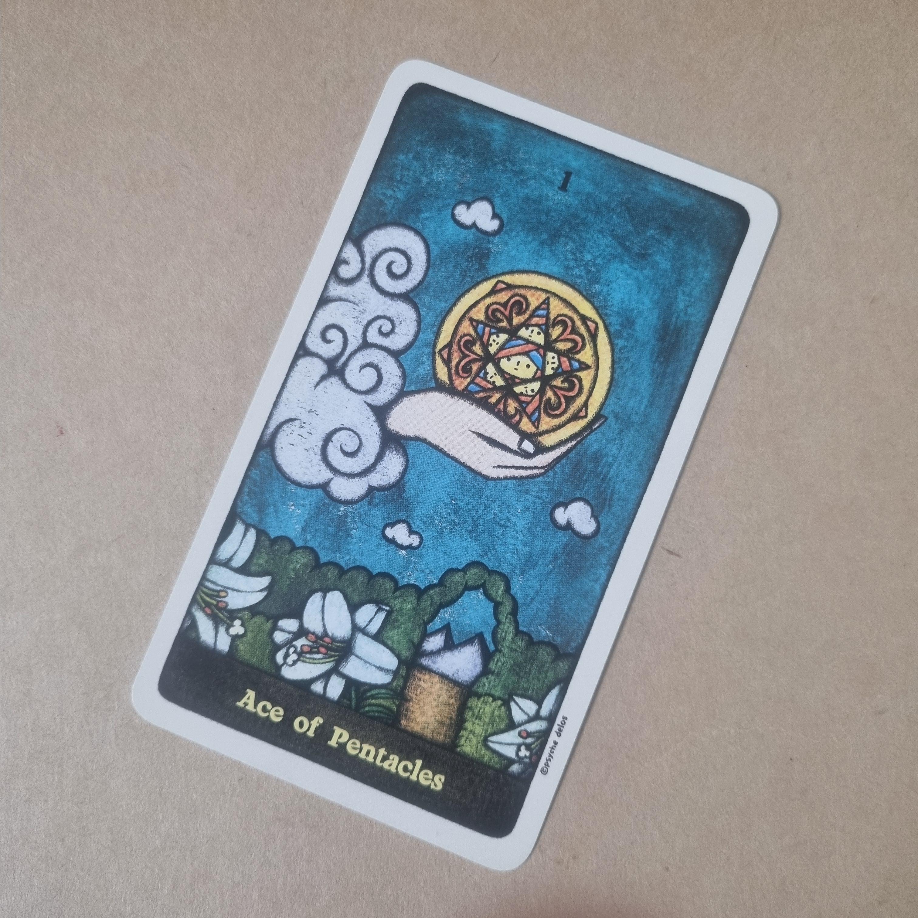 델로스 타로카드 Ace of Pentacles