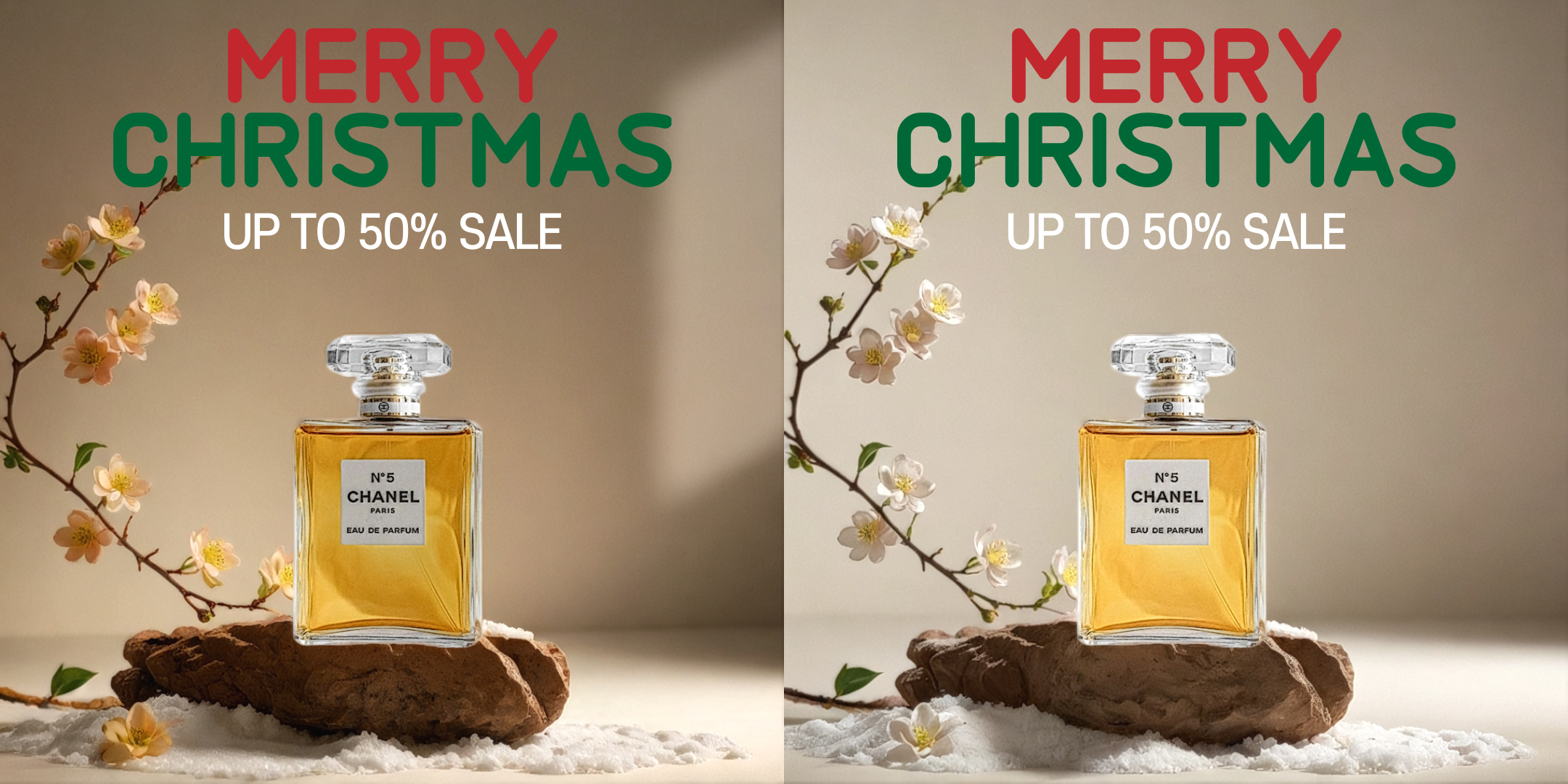 The AI generates three versions of images based on your input.