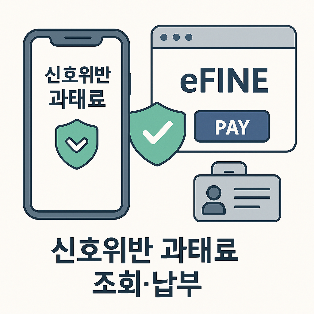 신호위반 과태료 조회&middot;납부