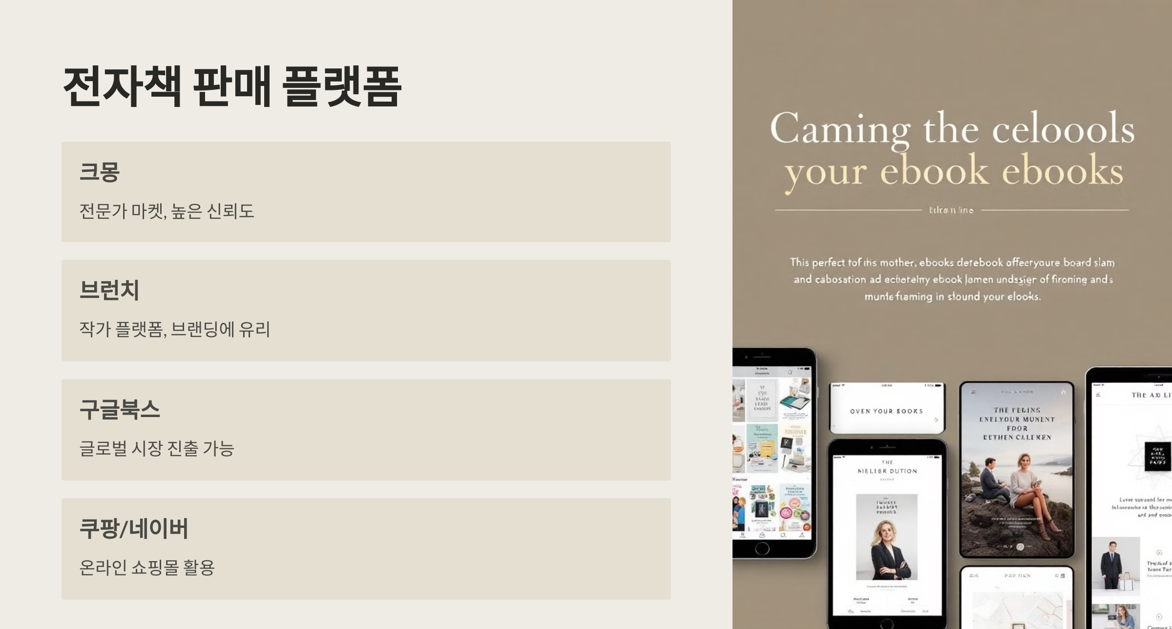 전자책 판매 플랫폼