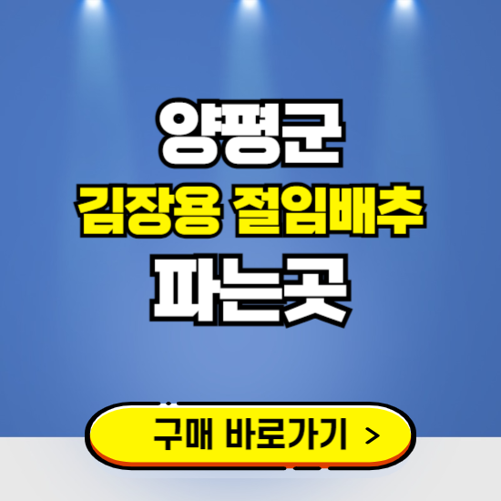 양평군 절임배추 사전예약 구입하는곳 ❘ 김장배추 파는곳 가격보기