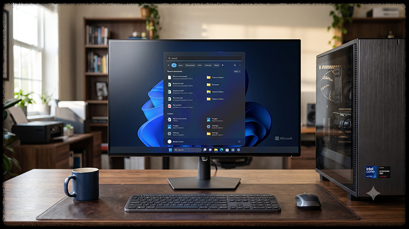 Windows 파일 검색 속도를 개선하는 모습