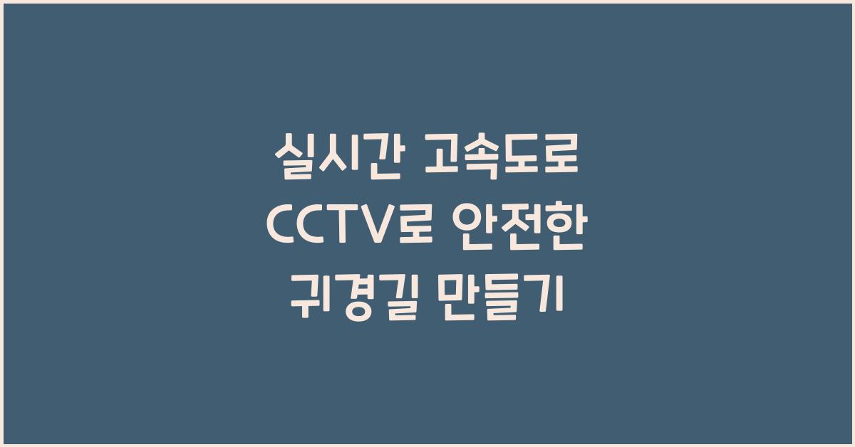 실시간 고속도로 cctv